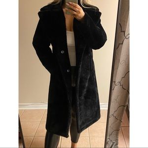 Avec les filles faux fur winter coat